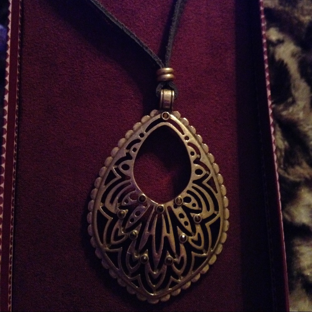 Lucky Brand Gold-Tone Openwork Necklace
